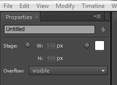 Adobe Edge. Панель свойств.