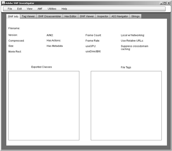 Adobe SWF Investigator