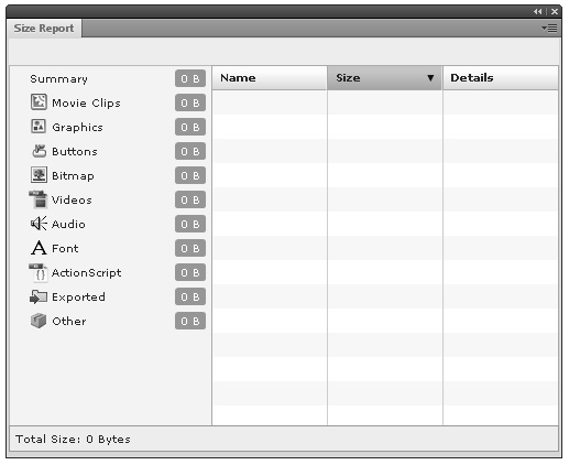 Visual Size Report